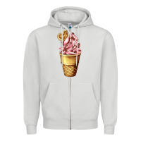 Dove Grey ice cream fast food Zipper Hoodie - AdoDesignShop
