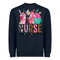 Navy nurse coffee scrubs rubber gloves Heavyweight Sweatshirt - texasbilliewilder