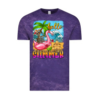 Cloud Purple hello summer skeleton Vintage Tee - Zillion Design Studio