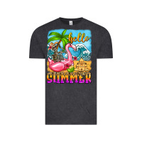 Vintage Black hello summer skeleton Vintage Tee - Zillion Design Studio
