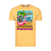 Vintage Mustard hello summer skeleton Vintage Tee - Zillion Design Studio