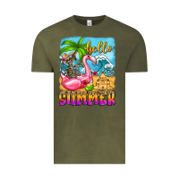 Vintage Olive hello summer skeleton Vintage Tee - Zillion Design Studio