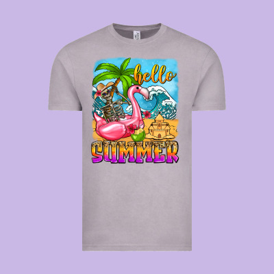 Hello Summer Skeleton Vintage Tee Designed By Zillion Design Studio