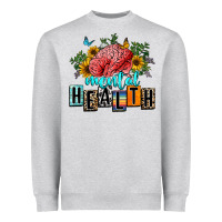 Heather Grey mental health Heavyweight Sweatshirt - texasbilliewilder