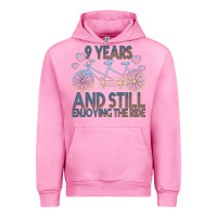 Fuchsia Pink 9 Years And Still Enjoying The Ride Urban Hoodie - Bettercallsaul