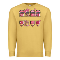 Antique Gold custom name valentine's day school pencils Premium Sweatshirt - MaliasSmallBusiness