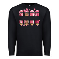 Black custom name valentine's day school pencils Premium Sweatshirt - MaliasSmallBusiness