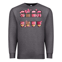 Charcoal Heather custom name valentine's day school pencils Premium Sweatshirt - MaliasSmallBusiness
