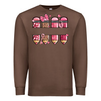 Chestnut custom name valentine's day school pencils Premium Sweatshirt - MaliasSmallBusiness