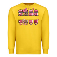 Lemon custom name valentine's day school pencils Premium Sweatshirt - MaliasSmallBusiness