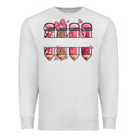 Oatmeal Heather custom name valentine's day school pencils Premium Sweatshirt - MaliasSmallBusiness