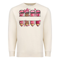 Sandshell custom name valentine's day school pencils Premium Sweatshirt - MaliasSmallBusiness