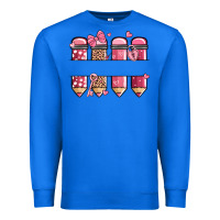 True Royal custom name valentine's day school pencils Premium Sweatshirt - MaliasSmallBusiness