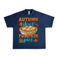 Navy autumn skies pumpkin pies Urban Heavy Tee - HRA Design Shop
