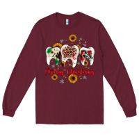 Burgundy dental merry Christmas Long Sleeve Tee - JahusDesignShop