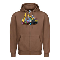 Chestnut easter excavator gnome egg leopard Zipper Hoodie - Artiststas