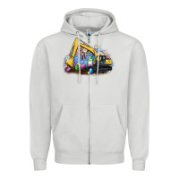 Dove Grey easter excavator gnome egg leopard Zipper Hoodie - Artiststas
