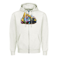 Oatmeal Heather easter excavator gnome egg leopard Zipper Hoodie - Artiststas