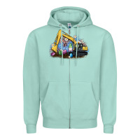 Seafoam easter excavator gnome egg leopard Zipper Hoodie - Artiststas