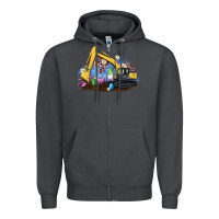 Smoke easter excavator gnome egg leopard Zipper Hoodie - Artiststas