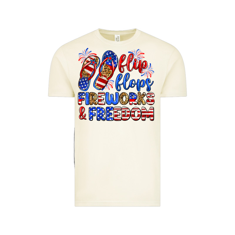 Flip Flops Fireworks And Freedom Vintage Tee by Zillion Design Studio | Teevron