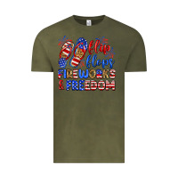 Vintage Olive flip flops fireworks and freedom Vintage Tee - Zillion Design Studio