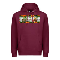 Burgundy football dad Premium Hoodie - BundleAndBundleShop