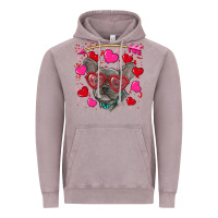 Vintage Zinc valentine's day french bulldog puppy Vintage Hoodie - RanaPortraitStore