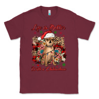 Burgundy christmas life is better with a chihuahua Classic Tee - JahusDesignShop