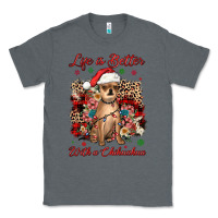 Charcoal Heather christmas life is better with a chihuahua Classic Tee - JahusDesignShop