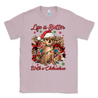 Lilac christmas life is better with a chihuahua Classic Tee - JahusDesignShop
