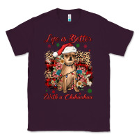 Plum christmas life is better with a chihuahua Classic Tee - JahusDesignShop