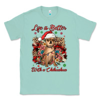Seafoam christmas life is better with a chihuahua Classic Tee - JahusDesignShop