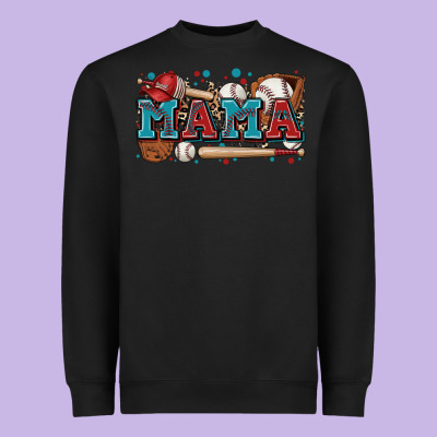 Mama Baseball Heavyweight Sweatshirt Designed By Zillion Design Studio