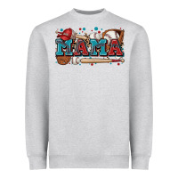 Heather Grey mama baseball Heavyweight Sweatshirt - Zillion Design Studio