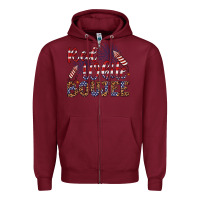 Burgundy red white boujee Zipper Hoodie - Artiststas