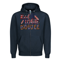 Navy red white boujee Zipper Hoodie - Artiststas