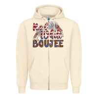 Sandshell red white boujee Zipper Hoodie - Artiststas