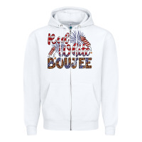 White red white boujee Zipper Hoodie - Artiststas