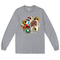 Heather Grey Christmas dental sunflower Long Sleeve Tee - JahusDesignShop