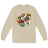 Mushroom Christmas dental sunflower Long Sleeve Tee - JahusDesignShop
