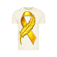 Vintage Arctic Childhood Cancer Ribbon with Feather Vintage Tee - texasbilliewilder