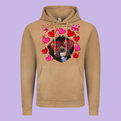 Vintage Hoodie valentine's day havanese dog