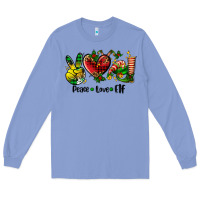 Colony Blue peace love  elf Long Sleeve Tee - AdoDesignShop
