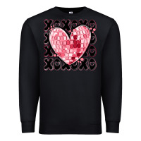 Black xoxo heart valentine's day Premium Sweatshirt - MaliasSmallBusiness
