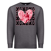 Charcoal Heather xoxo heart valentine's day Premium Sweatshirt - MaliasSmallBusiness