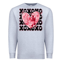Heather Grey xoxo heart valentine's day Premium Sweatshirt - MaliasSmallBusiness