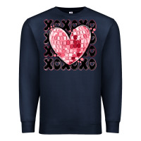 Navy xoxo heart valentine's day Premium Sweatshirt - MaliasSmallBusiness