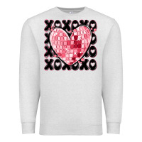 Oatmeal Heather xoxo heart valentine's day Premium Sweatshirt - MaliasSmallBusiness