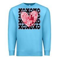 Ocean Blue xoxo heart valentine's day Premium Sweatshirt - MaliasSmallBusiness